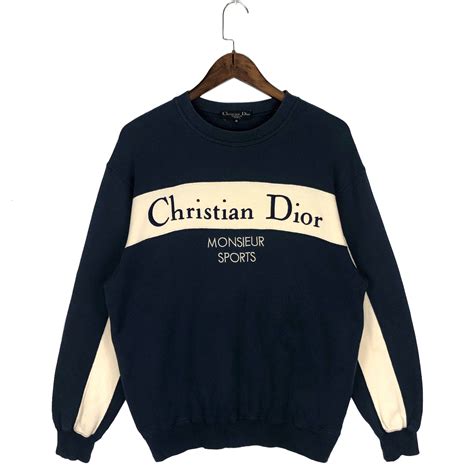 dior sweatshirt blue|Dior crewneck sweatshirt.